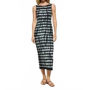 NEW NATION LTD christy midi dress in tie dye stripe